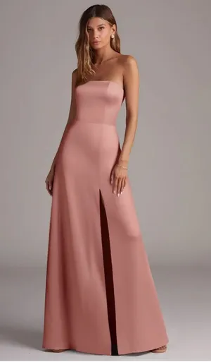 Azazie Bridesmaid Dress Pink thumbnail 2