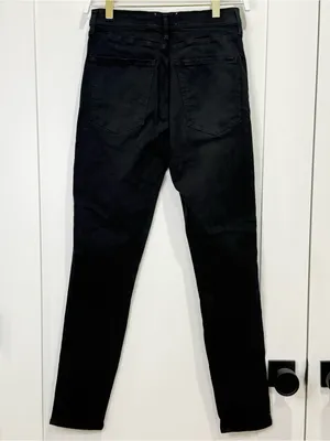 Agolde Roxanne Skinny Jeans 28 Black Minimalist Clean Girl Fall City Chic Scandi thumbnail 7