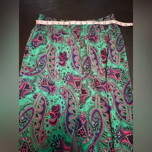 Aerie Paisley Jogger style Pants in Green and Pink size M thumbnail 9