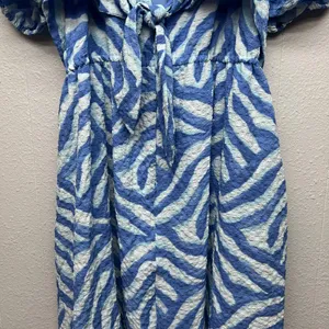 Time and Tru Puff Sleeve Midi Dress Womens XL Beachy Coastal Nautical Open Back thumbnail 12