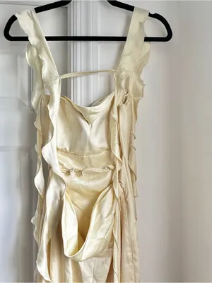 Nana Jacqueline Caroline Dress in Butter Yellow sz Small thumbnail 6