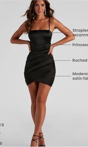 Windsor Wrapped In Stylish Satin Mini Dress thumbnail 1
