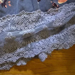Free People Harper floral corduroy blue blouse large thumbnail 6
