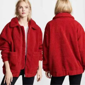 I. Am. Gia Pixie Oversized Teddy Coat Red size Medium Revolve $110 thumbnail 15