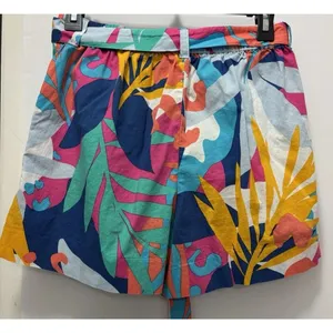 J.Crew Tropical Floral Print Tie-Waist Poplin Shorts Size 0 thumbnail 3