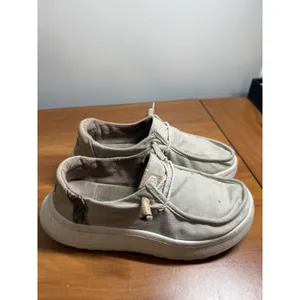 Hey Dude Wendy Peak Woven Natural Shoes Platform Sneakers Loafers Women's 8 thumbnail 3