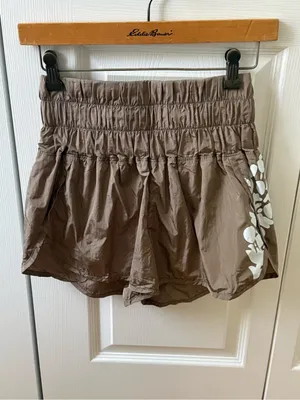 Free People Movement The Way Home Shorts in Mushroom thumbnail 2