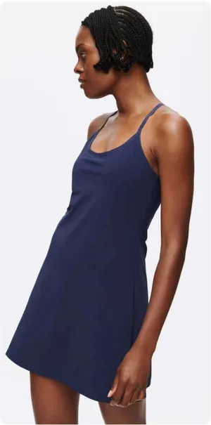 Outdoor Voices Womens Navy The Exercise Dress Athletic Sporty Built‎ In Shorts S thumbnail 1