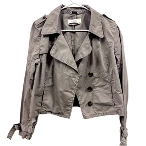 Caslon Cotton Tan Khaki Button Up Lightweight Jacket Imported Womens Large thumbnail 1
