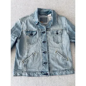 Levi's Levi Strauss Signature Women's Blue Denim Jacket Size Medium 8/10 Pockets thumbnail 3