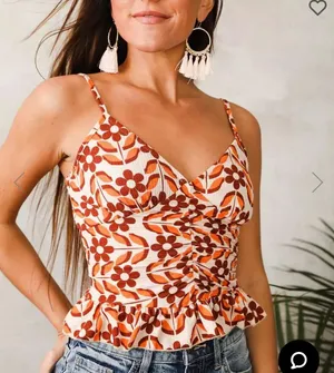 Willow & Root Floral Ruffle Top thumbnail 1