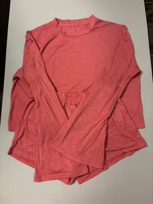 Bell Sleeve Shorts Set Pink Size M thumbnail 1