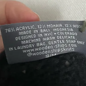 Wooden Ships • Black White Boo Halloween Sweater Mohair Wool thumbnail 7