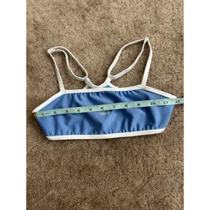Alo Yoga Airlift Charger Bra Crystal Clear Blue/White XXS New RARE thumbnail 7