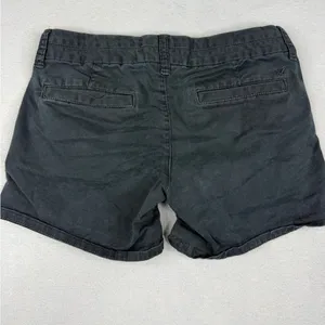 American Eagle Black Stretch Chino Shorts Women’s 0 Low Rise Y2K Preppy thumbnail 2