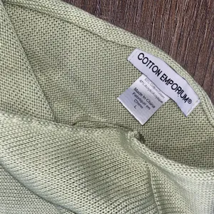 Cotton Emporium NWOT Mint Green Twist Back Sweater Women’s Large thumbnail 7