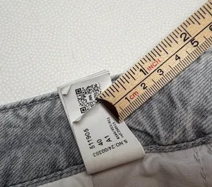 Zara Women’s Gray Cropped Straight Leg Jeans Size 8 Raw Hem High Rise Cotton thumbnail 6