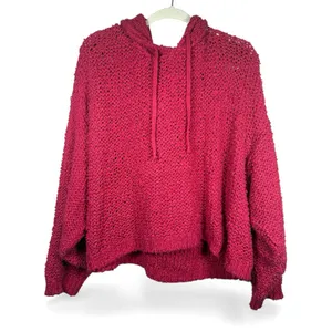 Anthropologie Pilcro Sailcloth Hooded Cropped Sweater Sz XL Loose Knit thumbnail 3