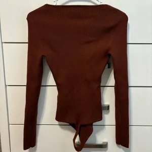 Abercrombie Corset Sweetheart Sweater Bodysuit Brown thumbnail 3