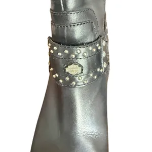 Harley-Davidson Womens Black Leather Studded‎ Harness Ankle Boots Pointed Size 8 thumbnail 5