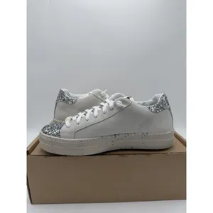 P448 S24Thea Womens Sneakers US Size 11 / EU Size 42 White/Silver Glitter New thumbnail 6