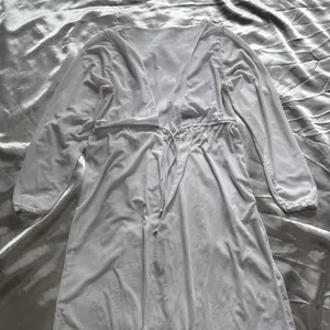 Sheer Long Cardigan Swim Cover White thumbnail 2