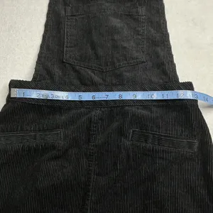 H&M Divided Black Corduroy Overall Dress Women Size 4 thumbnail 4