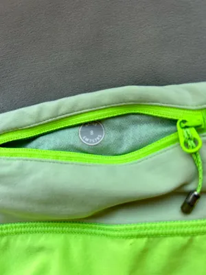 lululemon athletica Neon Lime Athletic Shorts with Cream Waistband thumbnail 3