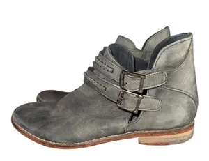 Free People Braeburn Leather Boho Booties Ankle Boots Size 37 7 thumbnail 3