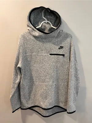 Nike Tech Fleece Heathered Gray Pullover Hoodie Women’s Sweatshirt Size Medium thumbnail 2