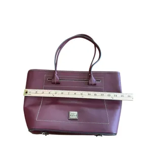 Dooney & Bourke Beacon Collection Matte Bordeaux Vacchetta Leather Shoulder Bag thumbnail 9