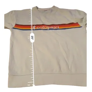 Cotopaxi Retro Stripe‎ Logo Crewneck Sweatshirt Medium Blue Organic Cotton thumbnail 7