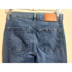 Lucky‎ Brand Stevie High Rise Flare Jeans Womens 4/27 Blue Excellent Seam Detail thumbnail 8