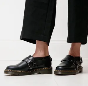 Dr. Martens Docs Henree Black Polished Smooth Leather Buckle Shoes Size 6 /EU 37 thumbnail 1
