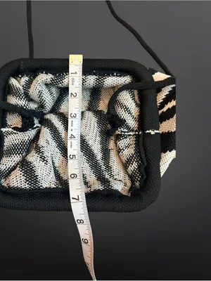 🦓 ZEBRA PRINT KNIT DUMPLING CLUTCH | 2 thumbnail 8