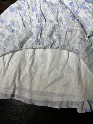 Altar’d State Vinka White and Blue Floral Lace-Up Mini Dress Lace Up Size Large thumbnail 4