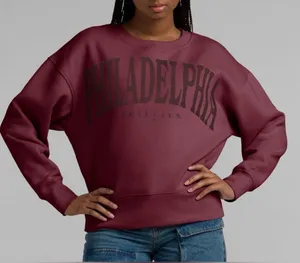 NWT Signature by Fanatics Philadelphia‎ Phillies Cropped Crewneck Sweatshirt XS thumbnail 1