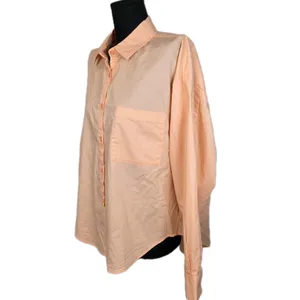 Pistola Womens Sloane Oversized Button Down Hi-Low Long Sleeve Top Orange Sz S thumbnail 14