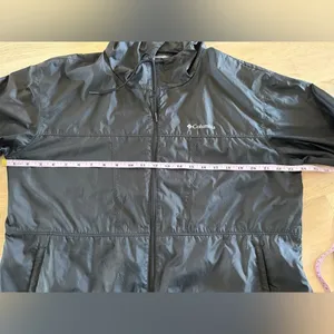 Columbia women's lightweight hooded windbreaker black size XL thumbnail 6