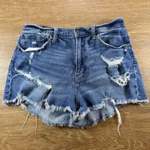 Abercrombie & Fitch Women's High Rise Distressed Denim Shorts Size 6 28 thumbnail 1