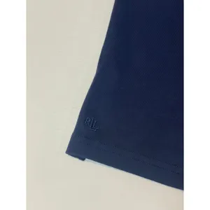 Lauren Ralph Lauren Top Navy Blue Cotton Half Sleeve Embroidered Logo Size M thumbnail 6
