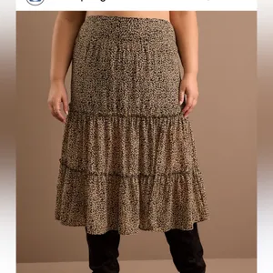 Arula Lexi Tan And Black Floral Maxi Skirt 0X NWT thumbnail 3