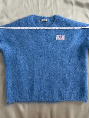 Easy Clothes Blue Kid Mohair Blend Fuzzy Sweater Self Love Club thumbnail 7