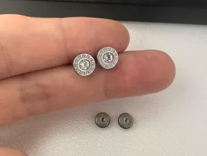 CZ Cubic Zirconia Stud Earrings for Men Women Streetwear Unisex Style thumbnail 7