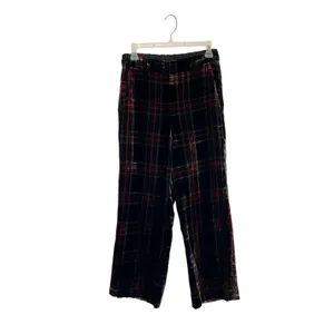 J.Crew Tartan Plaid Velvet Ankle‎ Pants Holiday Career Size 4 thumbnail 3