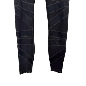 Lululemon High Rise Mesh Strappy Leggings Black Snakeskin Embossed Womens 4‎ thumbnail 5