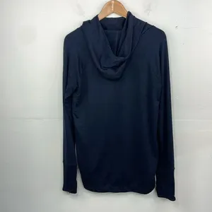Athleta Dark Blue Hooded Long Sleeve Top women’s size Small thumbnail 6