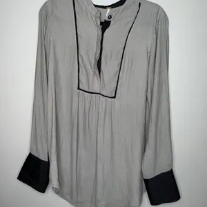 Free People Pebble Crepe Free Bird Womens Large Black White Striped Long Sleeve thumbnail 1