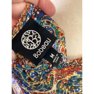 Bobeau Sheer Paisley Tunic Dress Womens Medium Roll Tab Sleeve‎ thumbnail 6