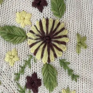 Vintage 50s Hand Fashioned Hand Loomed 100% Virgin Wool Button Cardigan M thumbnail 10